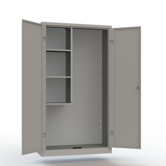 Armoire balai en métal 2 portes avec serrure Armet